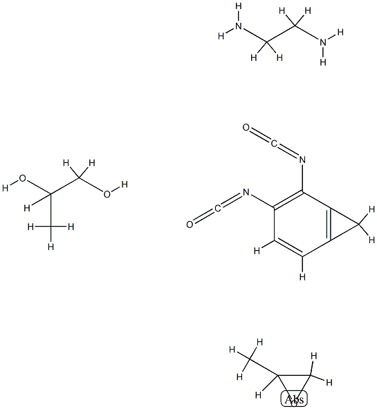 Isocyanic acid, polymethylenepolyphenylene ester, polymer with 1,2-ethanediamine, methyloxirane and 1,2-propanediol Struktur