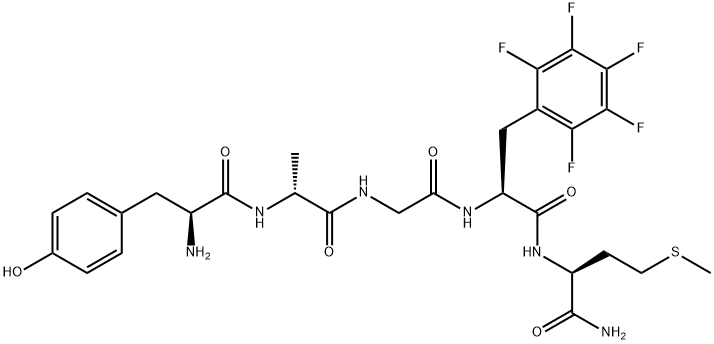 enkephalinamide-Met, Ala(2)-(penta-F-Phe)(4)- Struktur