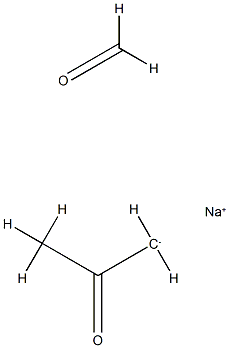 Formaldehyde, polymer with 2-propanone, sodium salt Struktur