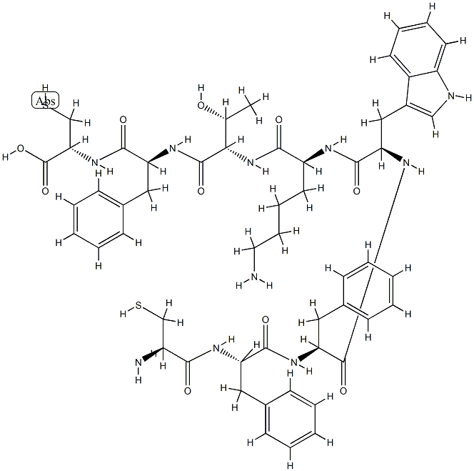 somatostatin, octapeptide-Trp(8)- Struktur