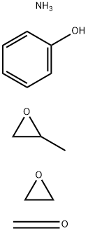 Formaldehyde, polymer with ammonia, methyloxirane, oxirane and phenol Struktur