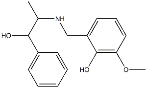 α-[1-[(2-Hydroxy-3-methoxybenzyl)amino]ethyl]benzyl alcohol Struktur