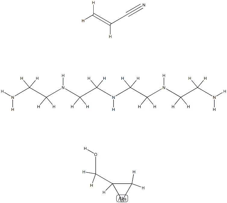 Acrylonitrile, glycidol, tetraethylenepentaMine reaction product Struktur