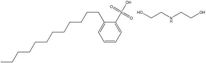 Benzenesulfonic acid, dodecyl-, reaction products with diethanolamine Struktur