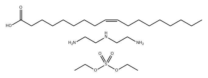 9-Octadecenoic acid (Z)-, reaction products with diethylenetriamine, cyclized, di-Et sulfate-quaternized Struktur