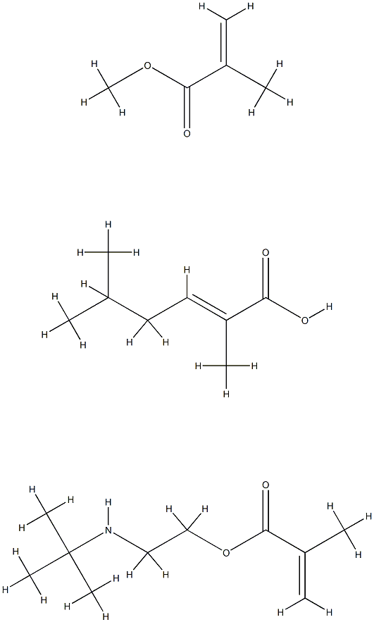 2-Propenoic acid, 2-methyl-, 2-[(1,1-dimethylethyl)amino]ethyl ester, polymer with methyl 2-methyl-2-propenoate and 2-methylpropyl 2-methyl-2-propenoate Struktur