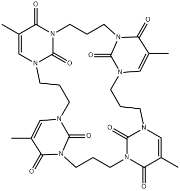 1,3-trimethylene thymine cyclic tetramer Struktur