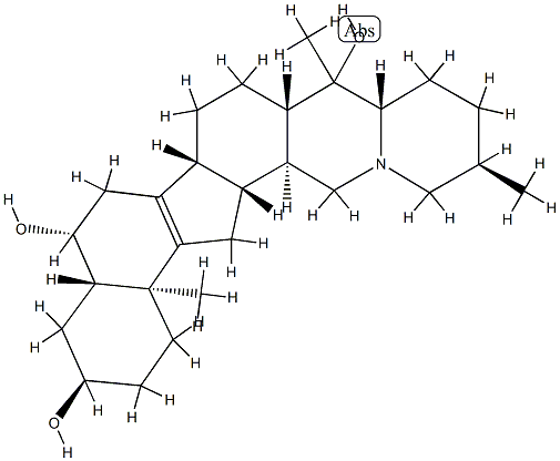 (5α,25α)-8,9-Didehydrocevane-3α,6β,20-triol Struktur