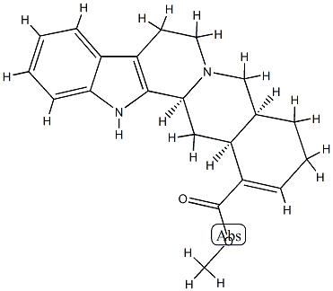 (20α)-16,17-Didehydroyohimban-16-carboxylic acid methyl ester Struktur