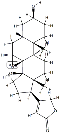 7β,8-Epoxy-3β,14-dihydroxy-5β-card-20(22)-enolide Struktur