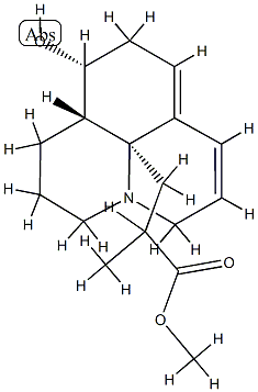 2,3,5,9,10,10a-Hexahydro-10-hydroxy-α-methyl-1H,10bH-benzo[ij]quinolizine-10b-propionic acid methyl ester Struktur