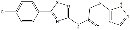 N-[5-(4-chlorophenyl)-1,2,4-thiadiazol-3-yl]-2-(1H-1,2,4-triazol-3-ylsulfanyl)acetamide Struktur