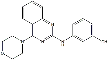 3-{[4-(4-morpholinyl)-2-quinazolinyl]amino}phenol Struktur