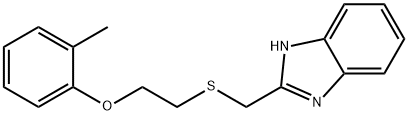 2-[(1H-benzimidazol-2-ylmethyl)sulfanyl]ethyl 2-methylphenyl ether Struktur