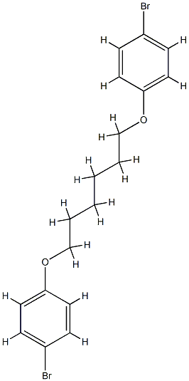 1-bromo-4-[6-(4-bromophenoxy)hexoxy]benzene Struktur