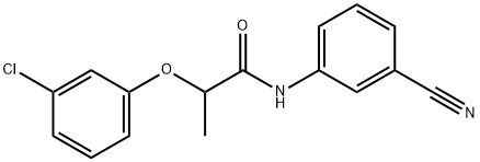 2-(3-chlorophenoxy)-N-(3-cyanophenyl)propanamide Struktur