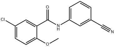 5-chloro-N-(3-cyanophenyl)-2-methoxybenzamide Struktur