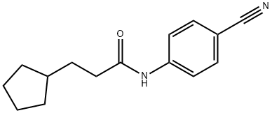 N-(4-cyanophenyl)-3-cyclopentylpropanamide Struktur