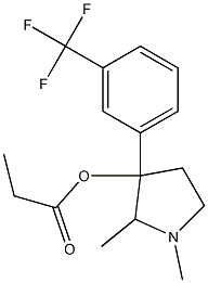 1,2-Dimethyl-3-(α,α,α-trifluoro-m-tolyl)pyrrolidin-3-ol propionate Struktur