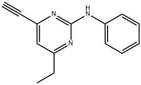 2-Pyrimidinamine,4-ethyl-6-ethynyl-N-phenyl-(9CI) Struktur