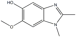 1H-Benzimidazol-5-ol,6-methoxy-1,2-dimethyl-(9CI) Struktur