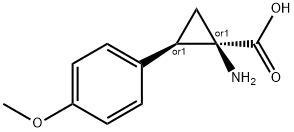 Cyclopropanecarboxylic acid, 1-amino-2-(4-methoxyphenyl)-, (1R,2R)-rel- (9CI) Struktur