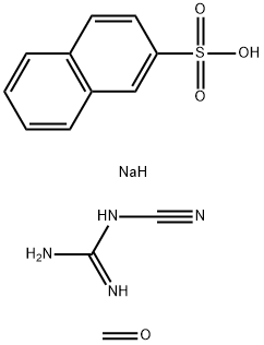 2-Naphthalenesulfonic acid, sodium salt, polymer with cyanoguanidine and formaldehyde Struktur