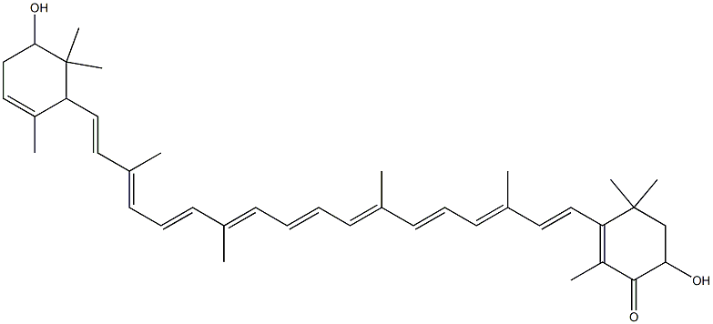 (6'ξ)-2',3-Dihydroxy-β,ε-caroten-4-one Struktur