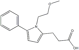 3-[1-(2-methoxyethyl)-5-phenyl-1H-pyrrol-2-yl]propanoic acid Struktur