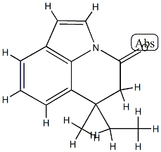 4H-Pyrrolo[3,2,1-ij]quinolin-4-one,6-ethyl-5,6-dihydro-6-methyl-(9CI) Struktur