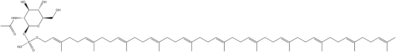 N-acetylglucosaminylphosphorylundecaprenol Struktur