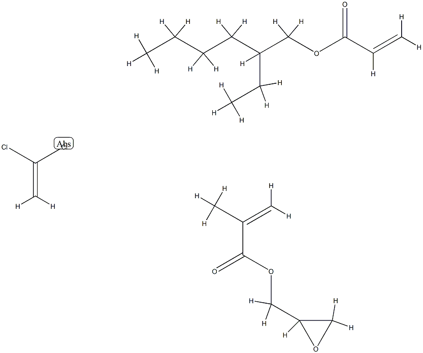 2-Propenoic acid, 2-methyl-, oxiranylmethyl ester, polymer with 1,1-dichloroethene and 2-ethylhexyl 2-propenoate Struktur