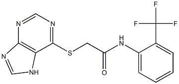 2-(9H-purin-6-ylsulfanyl)-N-[2-(trifluoromethyl)phenyl]acetamide Struktur