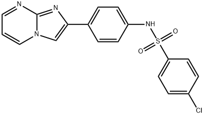 4-chloro-N-(4-imidazo[1,2-a]pyrimidin-2-ylphenyl)benzenesulfonamide Struktur