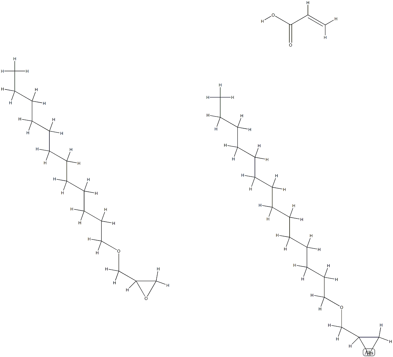 2-Propenoic acid, reaction products with glycidyl lauryl ether and glycidyl myristyl ether Struktur