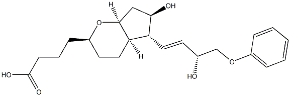 5,9-epoxy-16-phenoxy-prostaglandin F1 Struktur