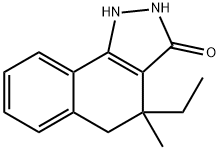 4-Ethyl-1,2,4,5-tetrahydro-4-methyl-3H-benz[g]indazol-3-one Struktur