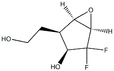 6-Oxabicyclo[3.1.0]hexane-2-ethanol,4,4-difluoro-3-hydroxy-,(1-alpha-,2-bta-,3-bta-,5-alpha-)-(9CI) Struktur