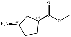 Cyclopentanecarboxylic acid, 3-amino-, methyl ester, (1R,3R)-rel- (9CI) Struktur