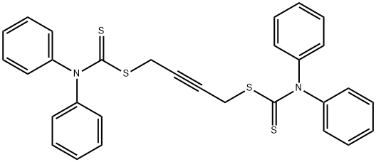 Bis[N,N-diphenyldithiocarbamic acid]2-butyne-1,4-diyl ester Struktur