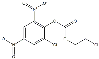 Carbonic acid=2-chloroethyl(2-chloro-4,6-dinitrophenyl) ester Struktur