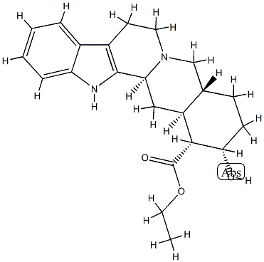 17α-Hydroxyyohimban-16α-carboxylic acid ethyl ester Struktur