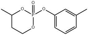 1-(m-Tolyloxy)-3-methyl-2,6-dioxaphosphorinane 1-oxide Struktur