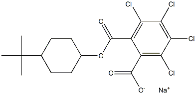 3,4,5,6-Tetrachloro-1,2-benzenedicarboxylic acid 1-(4-tert-butylcyclohexyl)2-sodium salt Struktur