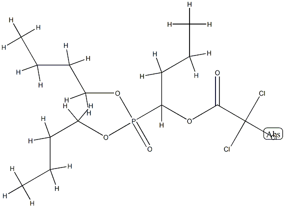 1-(Dibutoxyphosphinyl)butyl=trichloroacetate Struktur