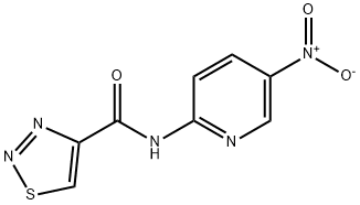 1,2,3-Thiadiazole-4-carboxamide,N-(5-nitro-2-pyridinyl)-(9CI) Struktur