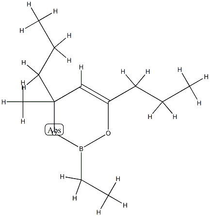 2-Ethyl-4-methyl-4,6-dipropyl-4H-1,3,2-dioxaborin Struktur