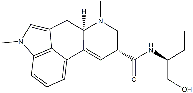 (-)-9,10-Didehydro-N-[1-(hydroxymethyl)propyl]-1,6-dimethylergoline-8β-carboxamide Struktur