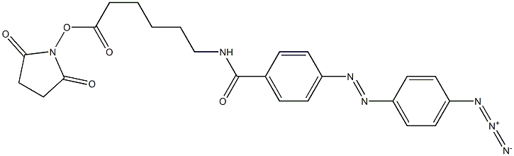 N-(4-(4-azidophenylazo)benzoyl)-6-aminohexyl-N'-oxysuccinimide ester Struktur