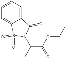 ethyl 2-(7,9,9-trioxo-9$l^{6}-thia-8-azabicyclo[4.3.0]nona-1,3,5-trien -8-yl)propanoate Struktur